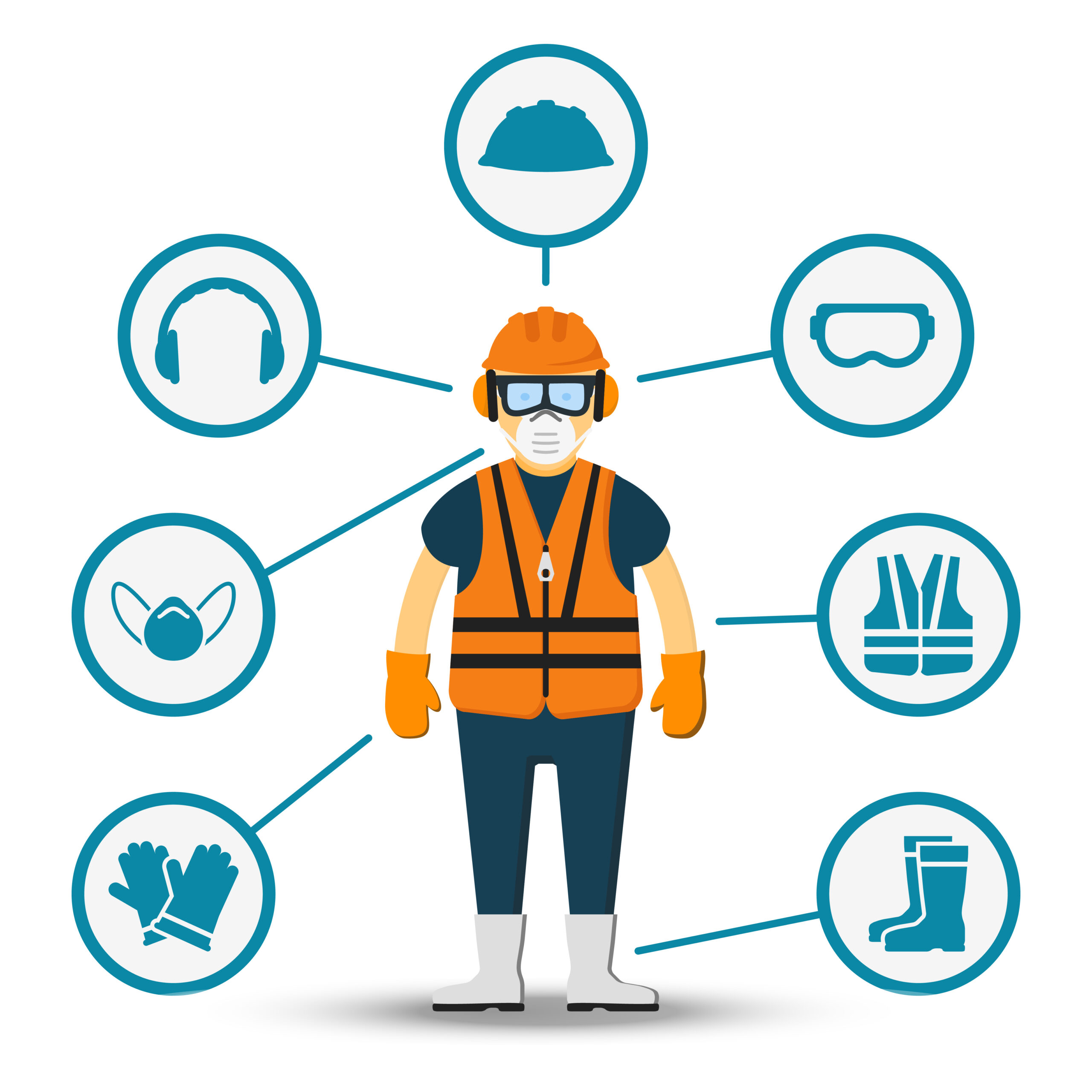 Trabajador con su equipo de protección personal